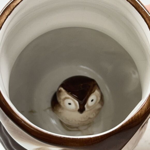 Tea, Coffee Mug-Large 15 oz.Brown Owl W/ “Surprise Owl” Inside World Market - Picture 3 of 4